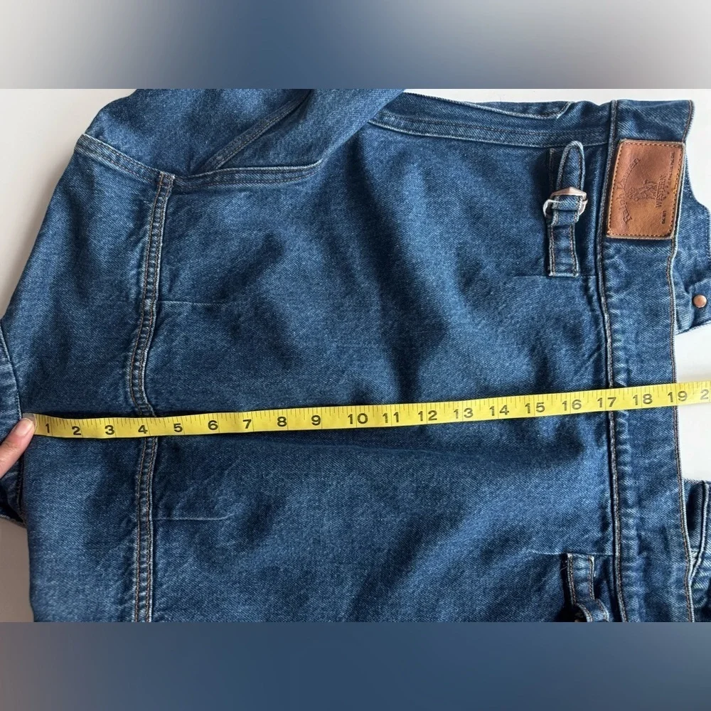 vintage 80s 90s ralph lauren western denim corduroy collar jean jacket - Picture 13 of 13